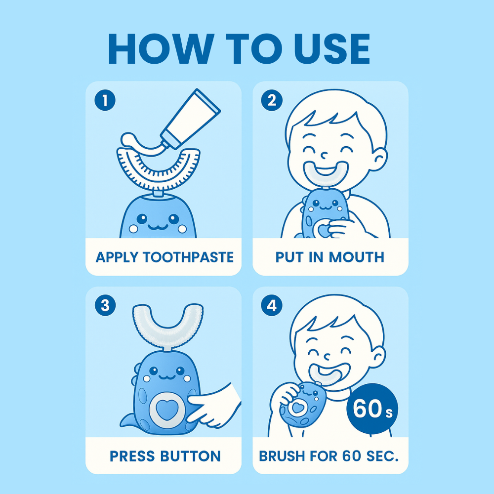 Toddla™ U-Shaped 360° Ultrasonic Toothbrush